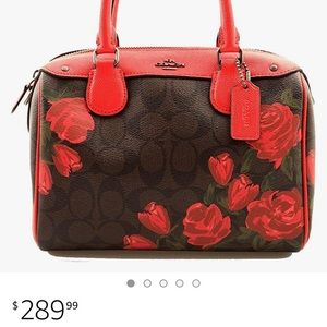 Coach mini Bennett bag with camo rose floral print